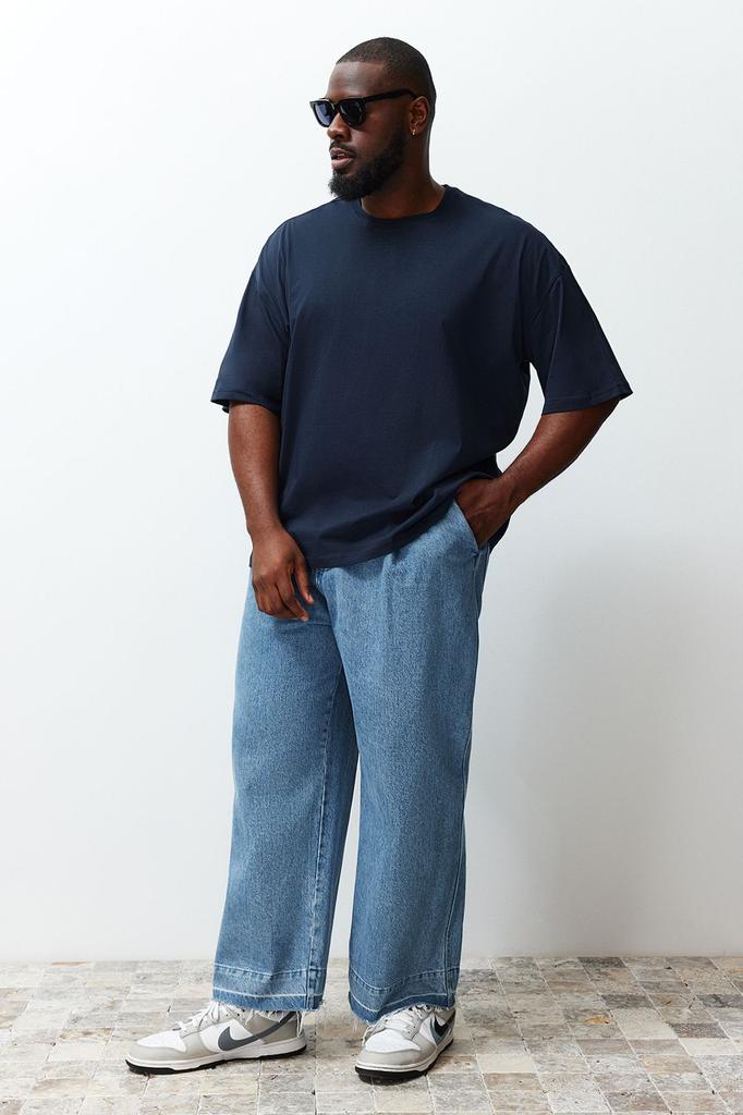 Men's Style Plus Size Plus Size White Oversize Comfortable Basic 100% Cotton T-Shirt