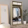 Wardrobe Sonoma Oak 100x50x200 Cm Engineered Wood