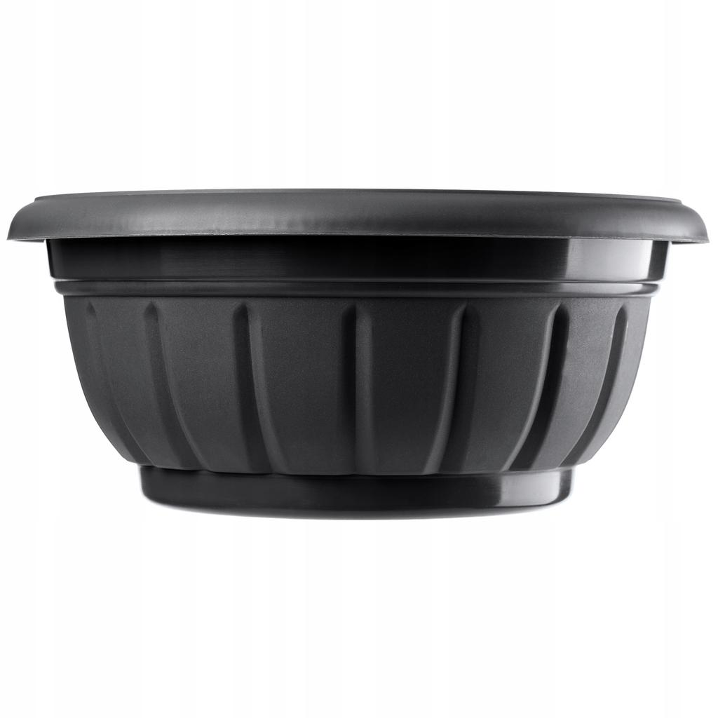 KADAX misa cmentarna Donica Plastikowa Na Kwiaty 38 cm Antracyt