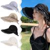 Open Crown Fisherman Hat Wide Brim Panama Cap Versatile Beach Cap  Summer