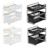 Under Sink Organiser Sliding Drawer Kitchen Sink Storage Shelves Slide Out Pantry Cabniet Storage Bin Pull Out Cabinet Organizer