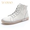 Girls Students Spring, Autumn Leather Soft - Soled High - Top Flat Shoes Ladies Casual Shoes