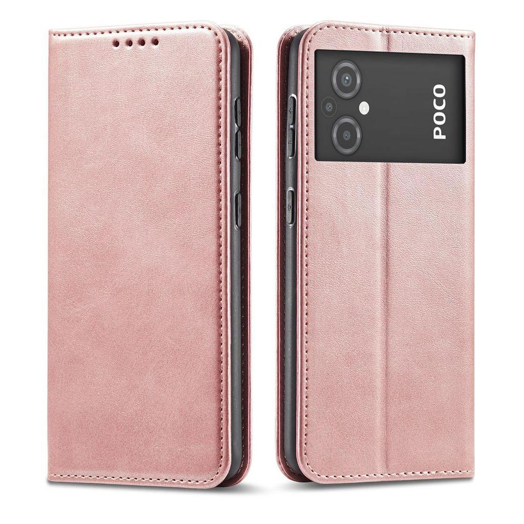 Премиальный чехол-кошелек из ПУ кожи для Xiaomi POCO M5, M4 5G с магнитной застежкой и подставкой
