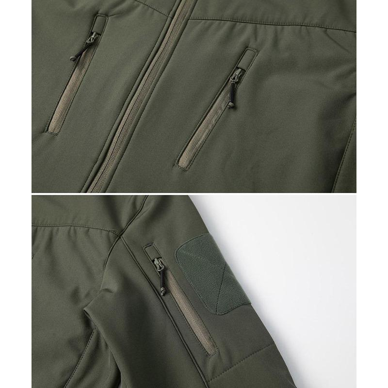 Men's Soft Shell Tactical Jacket Waterproof Warm Fleece Hooded Military Coat Winter Hiking Hunting Clothes Outerwear Outdoor Windbreaker USA Size