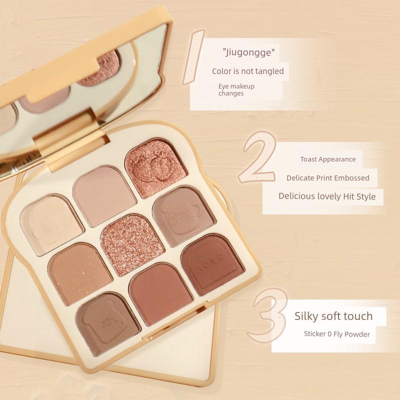Novo Toast Matte Daily Light Makeup Nine-Color Eye Shadow Plate