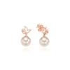 Twinkle Tulip Pearl Silver Pink Earrings Tessvp13981S