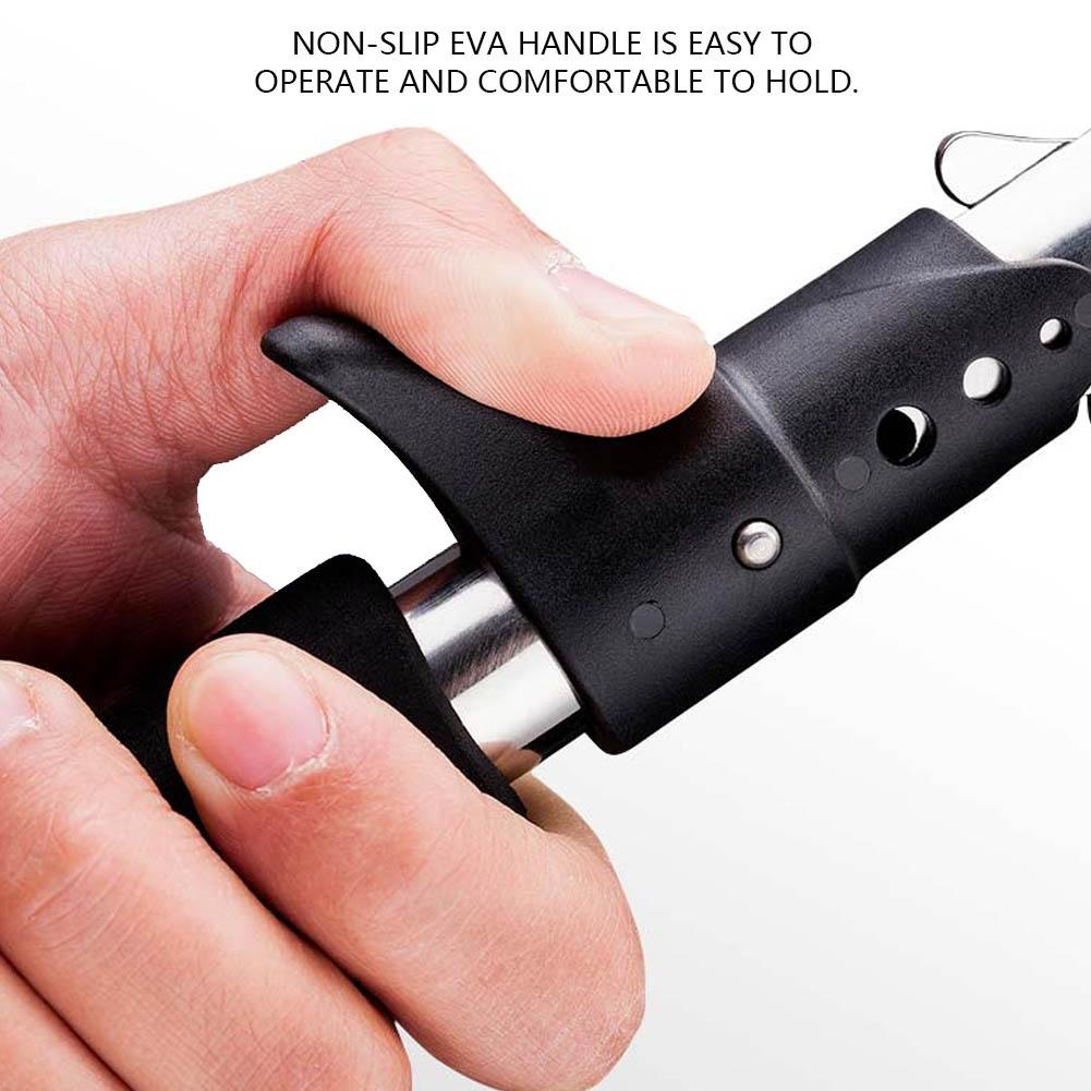 Portable Stainless Steel Fish Lip Grips Gripper Grabber Holder Fishing Tool (Gun Shape Handle)