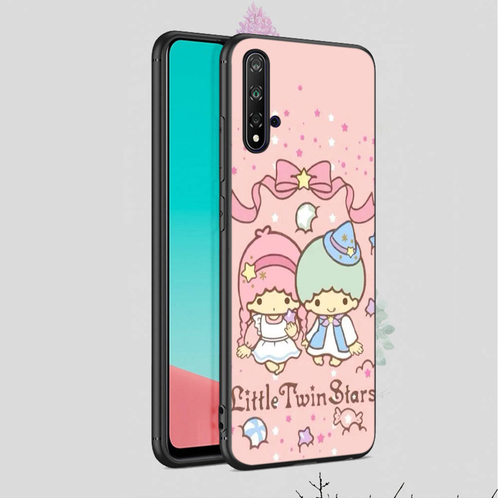 Чехол KT66 Cute Little Twins Star для Xiaomi Poco X6 X4 M5 M6 F5 F6 C65 C55 C50 C51 C40 Redmi Note 7 8 14C A3X 13C 12C 11 10A 9C Pro Black Sofe Cover