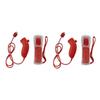 2 Red Wii Motion Controllers + 2 Red Nunchucks
