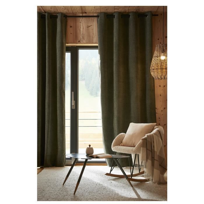Rideau occultant - Bjorn - Romarin - 140 x 240 cm - 100% polyester - Style scandinave moderne