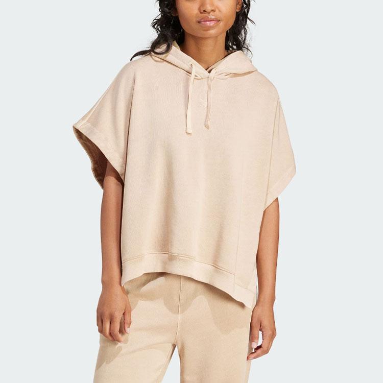 Adidas Оригинальные Свободные однотонные жилеты с капюшоном для женщин, светло-коричневые IR6009