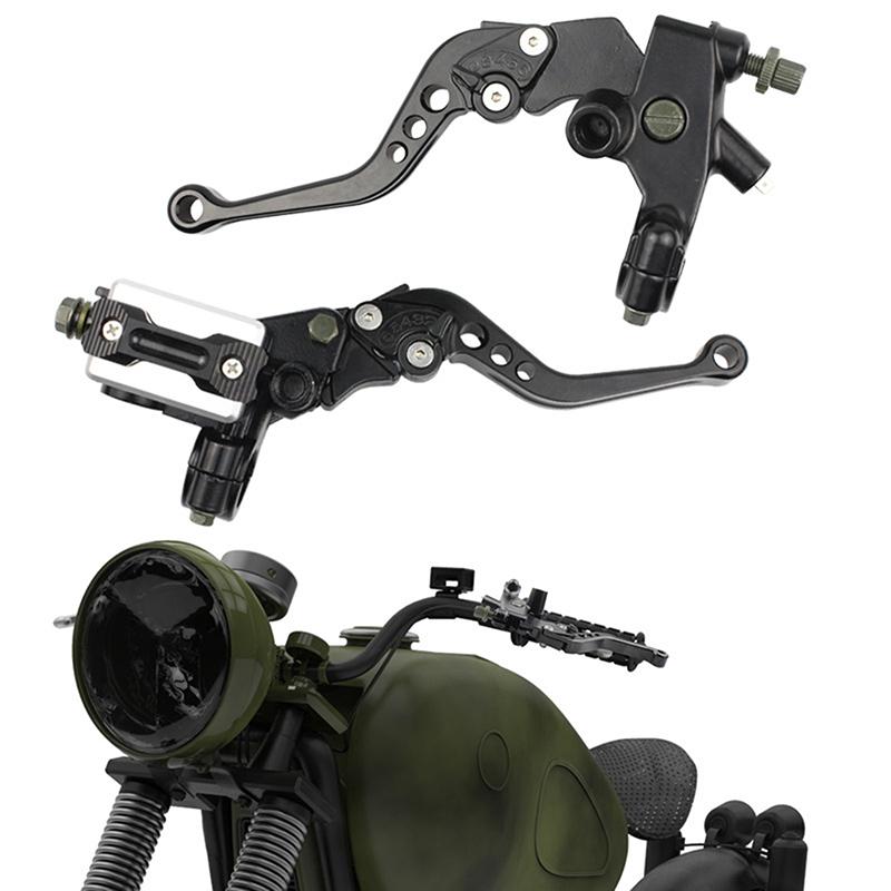 1 пара 7/8 дюйма(22мм) Универсальный мотоциклетный тормозной главный цилиндр, бачок, рычаги, рычаги главного цилиндра, мотоаксессуары