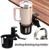 360 Degree Rotating Desk Mug Bracket Non Slip Clip On Cup Holder Table Cup Holder  Home Office