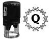 Printtoo Office Стационарный восьмиугольник Celtic Swirl Frame Alphabet Q Monogram Initial R-40 Self Inking Rubber