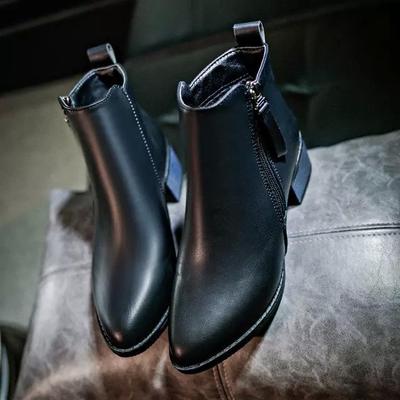 Новые осенне-зимние женские туфли женские с застежкой-молнией сбоку, с острым носком, женские ботильоны, винтажные модные ботинки 456t