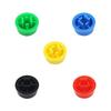 12x2x7.3mm Four-Pin Tactile Switch Button with Round Cap, Available in Six Colors