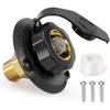 TONDA RV City Water Inlet With Check Valve, Brass Thread RV Water Fill Inlet Replacement, RV Water Hose Connector For Camper, Trailer, Motorhome