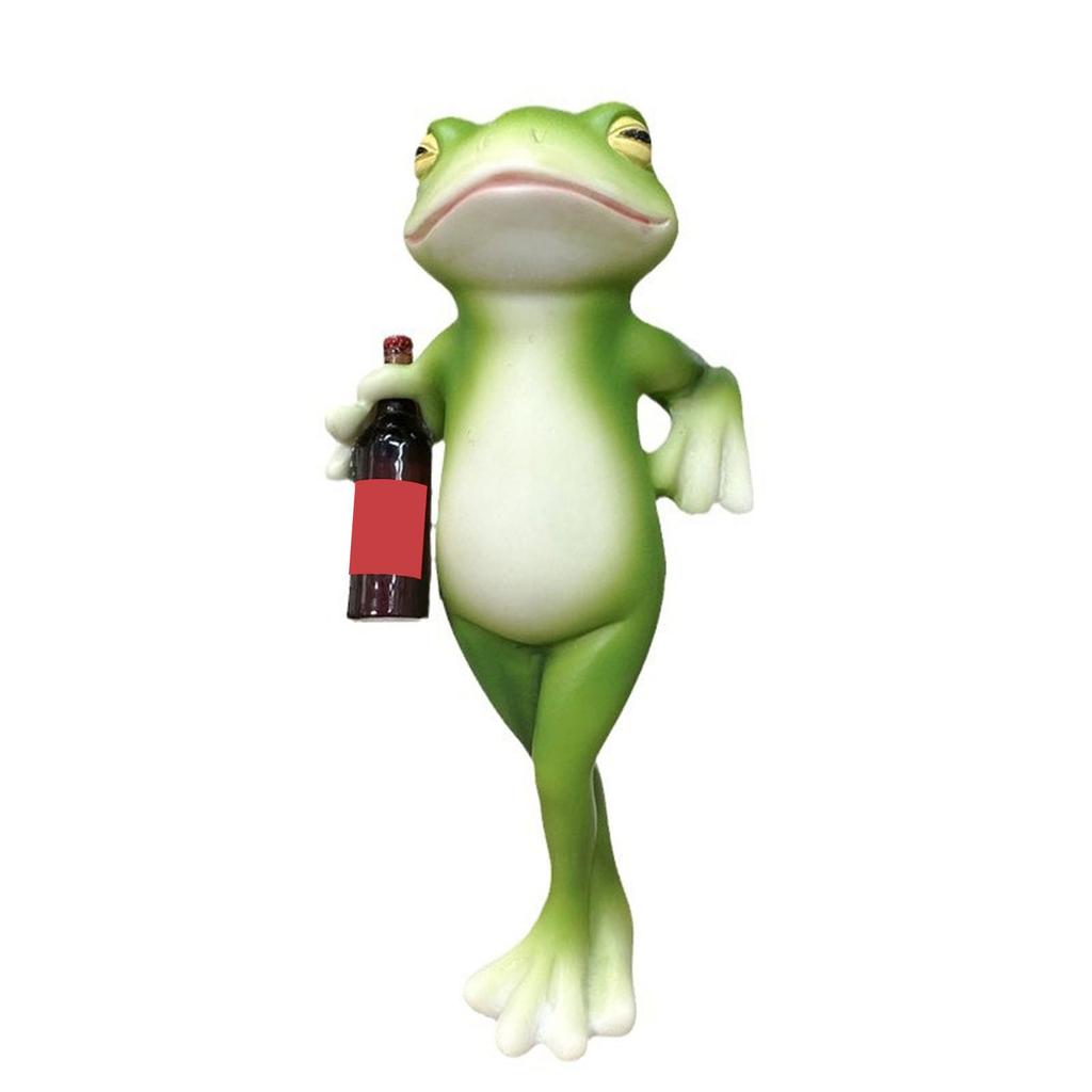 Смола Статуя Садовое Украшение Зеленая Лягушка Подвеска для Цветочного Горшка Фигурки Украшение для Балкона Садовые Фигурки Лягушек Декор для Горшков