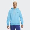 Nike Однотонный узор с буквенным принтом и капюшоном на шнуровке с длинным рукавом для мужчин, топы синего цвета DQ6130-446