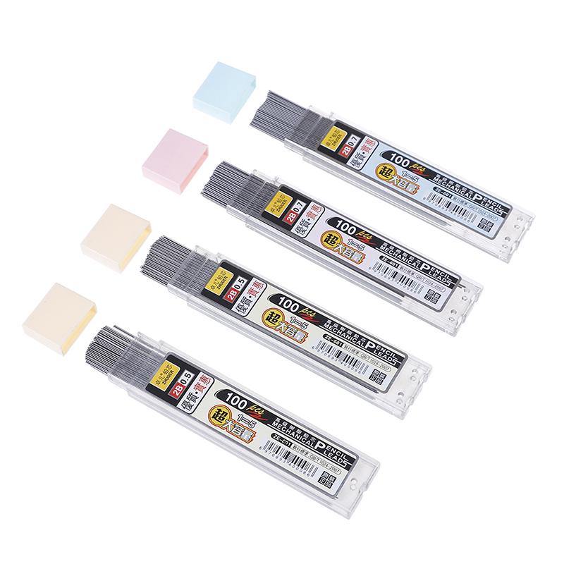 100шт. Графитовые сменные стержни для автоматических карандашей. Твердость 2В