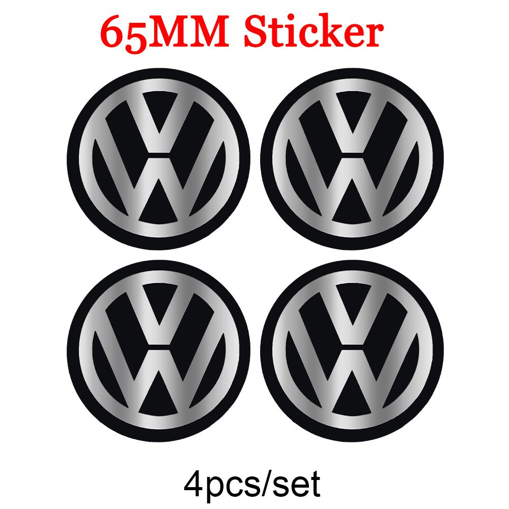 W12356/60/65mm 4pcs Car Wheel Center Hub Caps Sticker for Volkswagen VW Golf 4 5 6 7 Bora MK7 Beetle Touran Tiguan GTI R Line R32