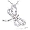 [P8025] - Silver Pendant 'Dragonfly' Silver White (rhodium Plated) - 17x15 Mm
