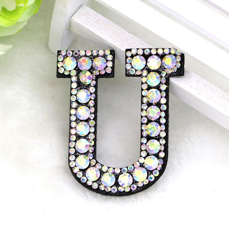 Шарм английский алфавит AZ значок буквы аппликация 3D стразы буквы нашивка горячая распродажа утюг на высокое качество популярный 1 шт для одежды обувь сумка