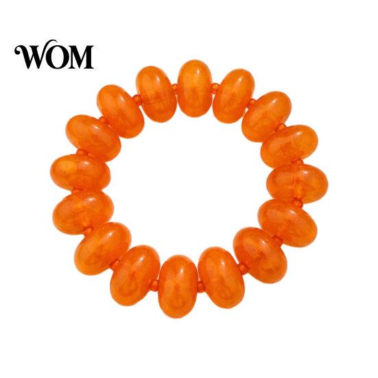 Wrist Jewelry Bead Bracelet for Women, Colorful Acrylic Beads Elastic Adjustable Stretch Bracelet, Boho Summer Beach Vacation Ladies