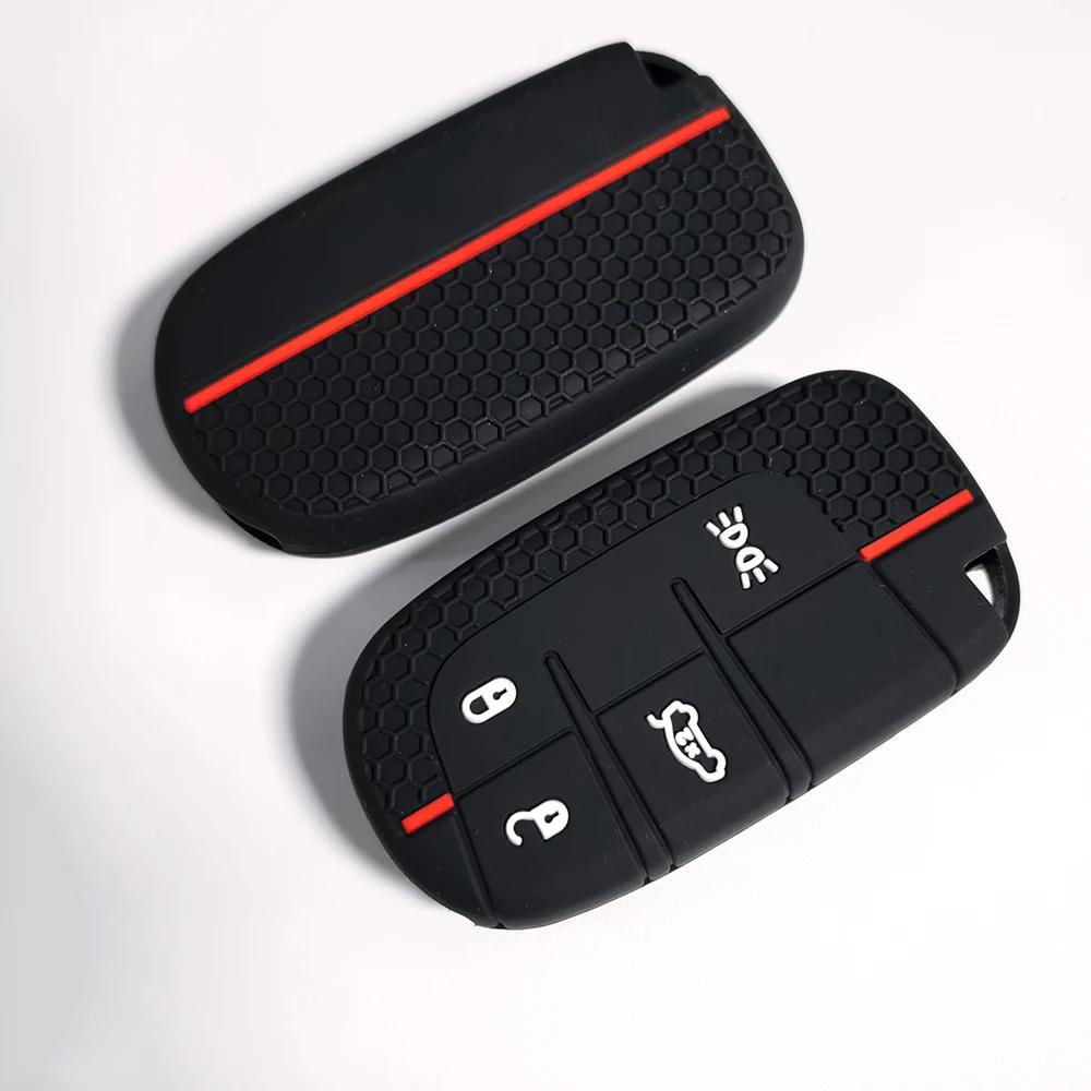 Чехол-брелок для автомобильного ключа с 4 кнопками Для Jeep Renegade Compass Grand Cherokee Для Chrysler 300C Wrangler Dodge Аксессуары