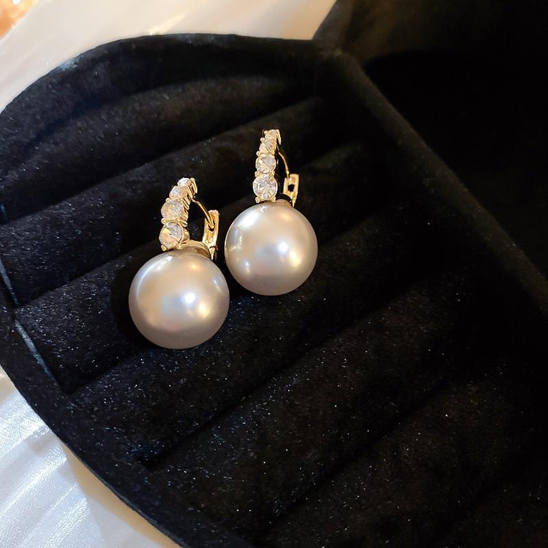 Pearl Tassel Earrings with Silver Needle & Floral Design – Medieval Vintage Style for Women