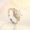 Lindon Classic Copper Alloy Zircon Ring Ladies Jewelry Wedding Promise Party Gift