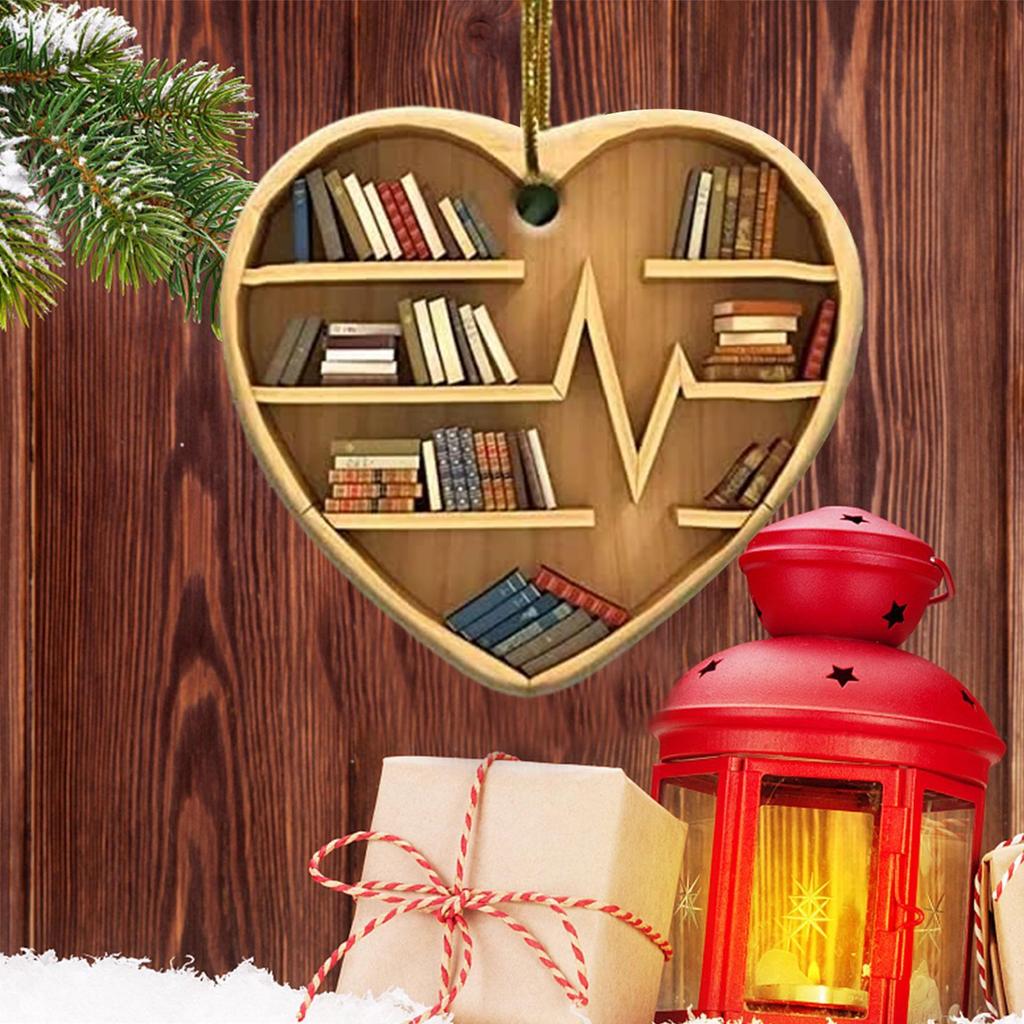 2D Украшения-Книжные Черви Креативные Рождественские Украшения Украшение Сердце для Влюбленных Милые 2D Украшения-Книжные Черви на Хэллоуин