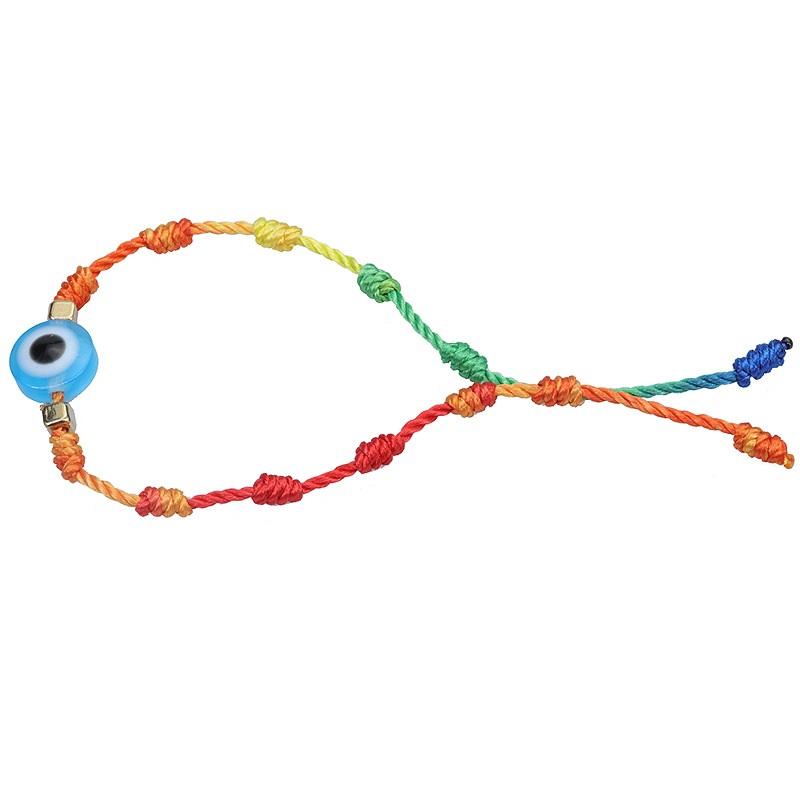 Новый плетеный браслет с Глазом Фатимы, счастливый красный и черный цвет нити, парная цепочка, ручная работа, молитвенные браслеты-манжеты, ювелирное украшение, подарок для