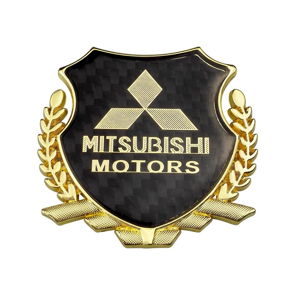 Metal Carbon Fiber Emblem for Mitsubishi Logo RALLIART ASX Lancer 9 10 L200 Pajero Outlander Eclipse Window Sticker Badge