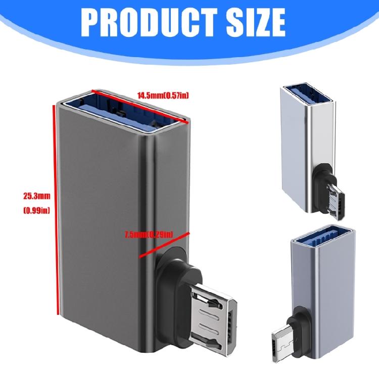 Компактные Угловые USB A на MicroUSB OTG Конвертеры Прямая Зарядка и Управление Периферией на Смартфонах Планшетах