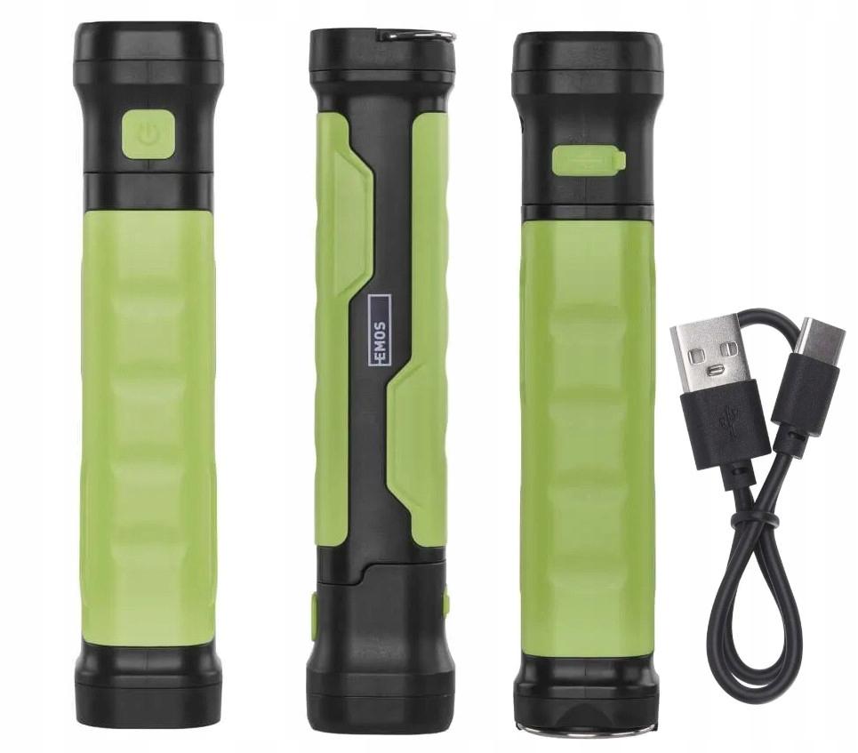 Rechargeable Cob Led Flashlight 450 Lm 2000Mah Emos P4541 1 Pc