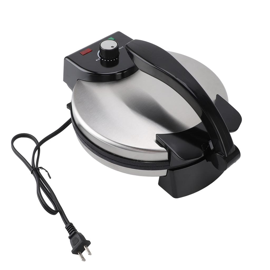 Electric Tortilla Maker 10in Knob Temperature Control Anti Stick Roti Maker Machine with Stainless
