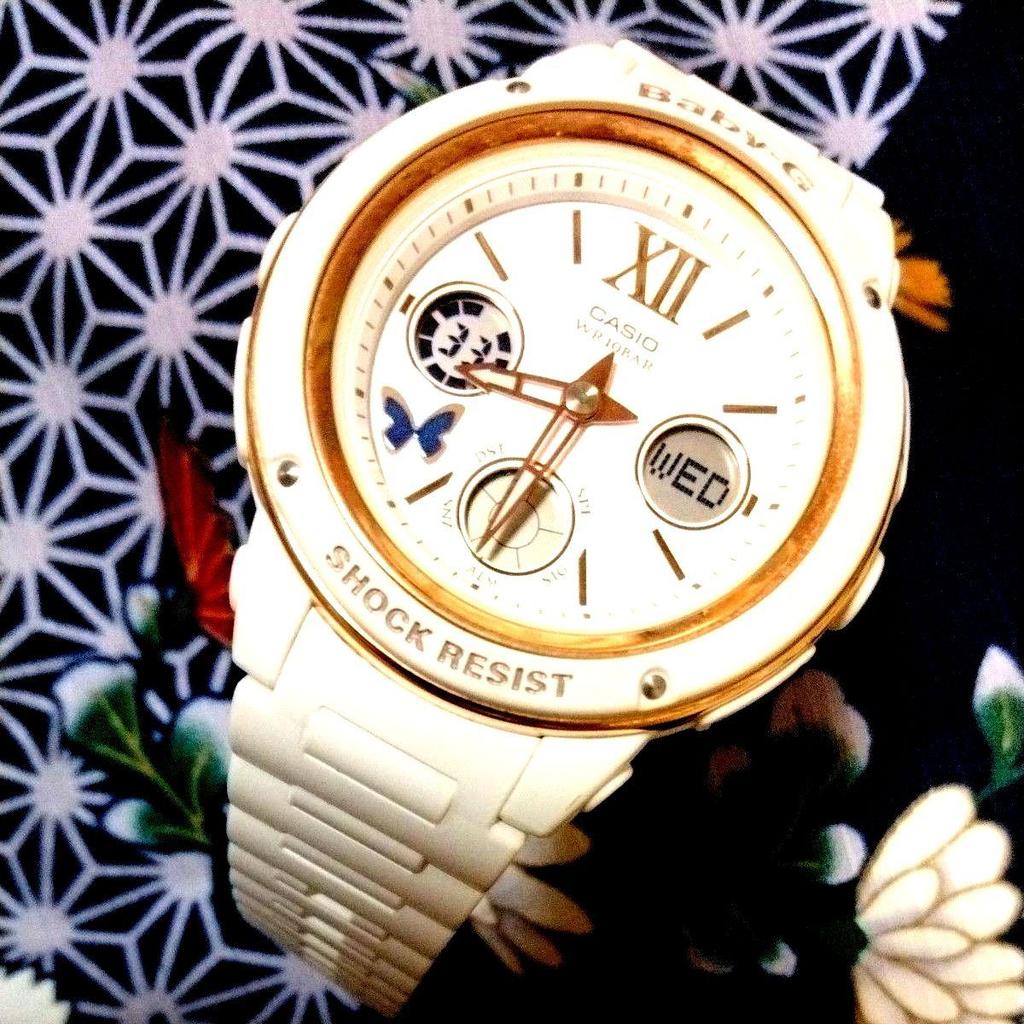 Б/у CASIO Baby-G BGA-150LF Белые Ана-Цифровые Часы Женские [Хорошее Состояние] & [Рабочий Предмет]