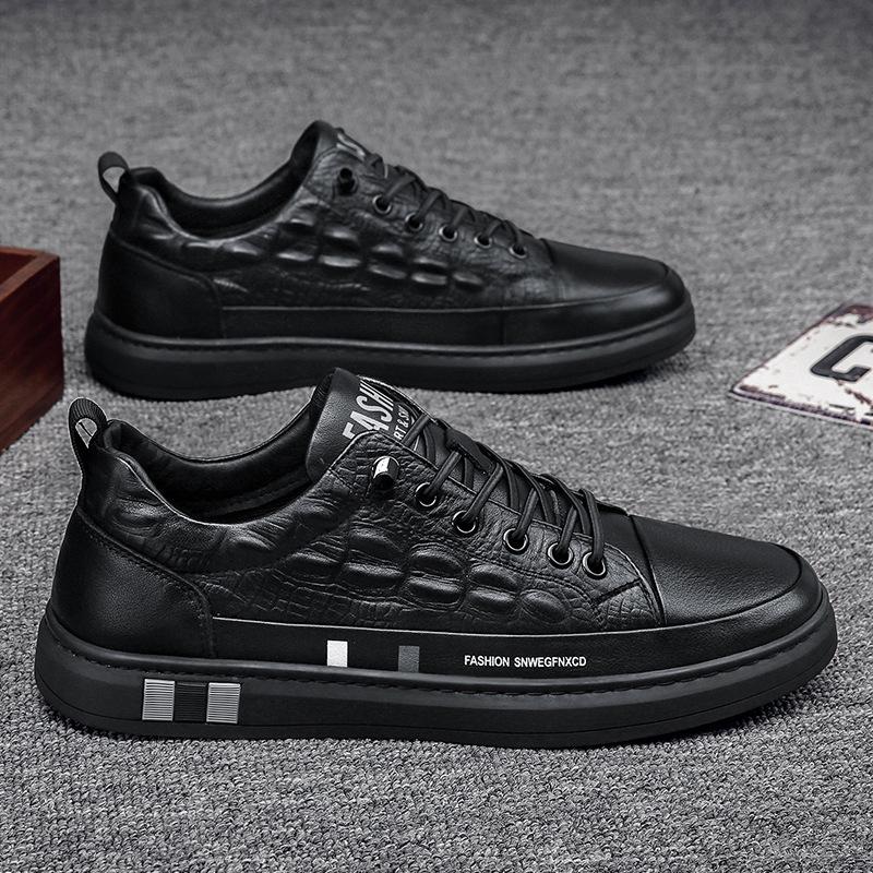 Летняя новая удобная модная мужская обувь модный тренд повседневная обувь для скейтборда осенняя обувь прилив круглая голова белая обувь