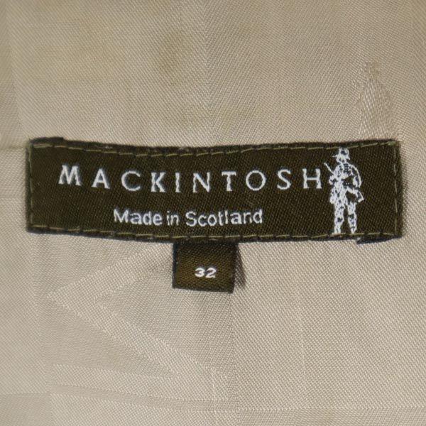 Mackintosh Wool Trench Coat 32 Black X White Women Used