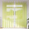 Voile Curtains with Tab Top 2 pcs Apple Green