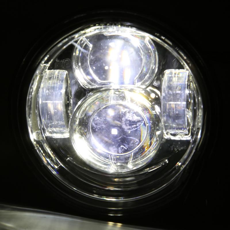 2 шт. 5-дюймовая светодиодная фара Fat Bob для мотоцикла Harley для Harley Dyna Fat Bob двойная фара двойные светодиодные фары с ДХО