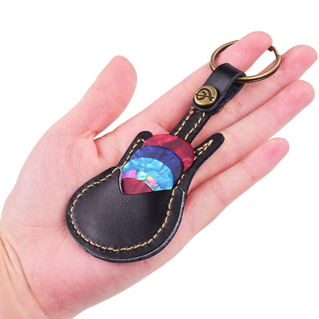 Alomejor Гитарный медиатор Медиатор Изготовлен из ультра-ключевого материала Удобный для труднодоступных мест Включает в себя медиаторы Подарок для любителей музыки Медиатор, сумка, держатель, кейс,