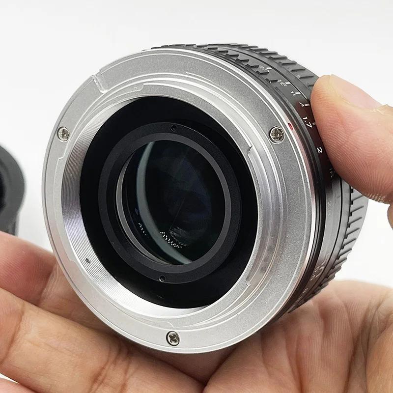 Объектив камеры 50 мм F1.7 Металлический Стандартный Прайм с большой апертурой Полнокадровый Портретный Объектив с ручной фокусировкой для Canon EOS M42 Nikon Camera