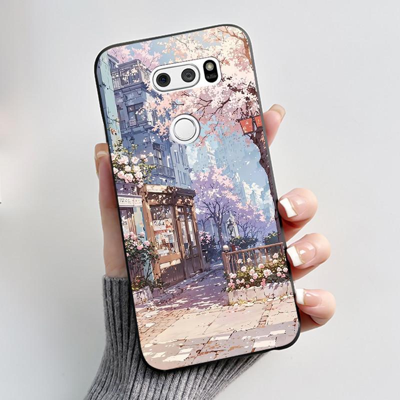 Чехол для LG V30 V30+ V30S V30S+ V35 V35+ ThinQ Тонкий Мягкий Черный Силиконовый Чехол Эстетичный Роскошный Милый Крутой Задняя Крышка для Мальчиков Девочек