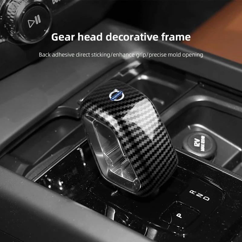 Car Badge Knob Handle Cover Gear Head Shift Emblem Stickers Decoration Decal  For Volvo XC90 560/XC60 S60 V60 XC40 S90 V90 590