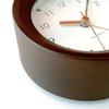 KATOMOKU Alarm Clock 6, Brown, km-89BR, Wooden Alarm Clock with Snooze and Light, 11 x 11.6 x 4.6 cm