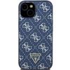 Guess Чехол с металлическим логотипом 4G Triangle для iPhone 15 Plus / 14 Plus - синий