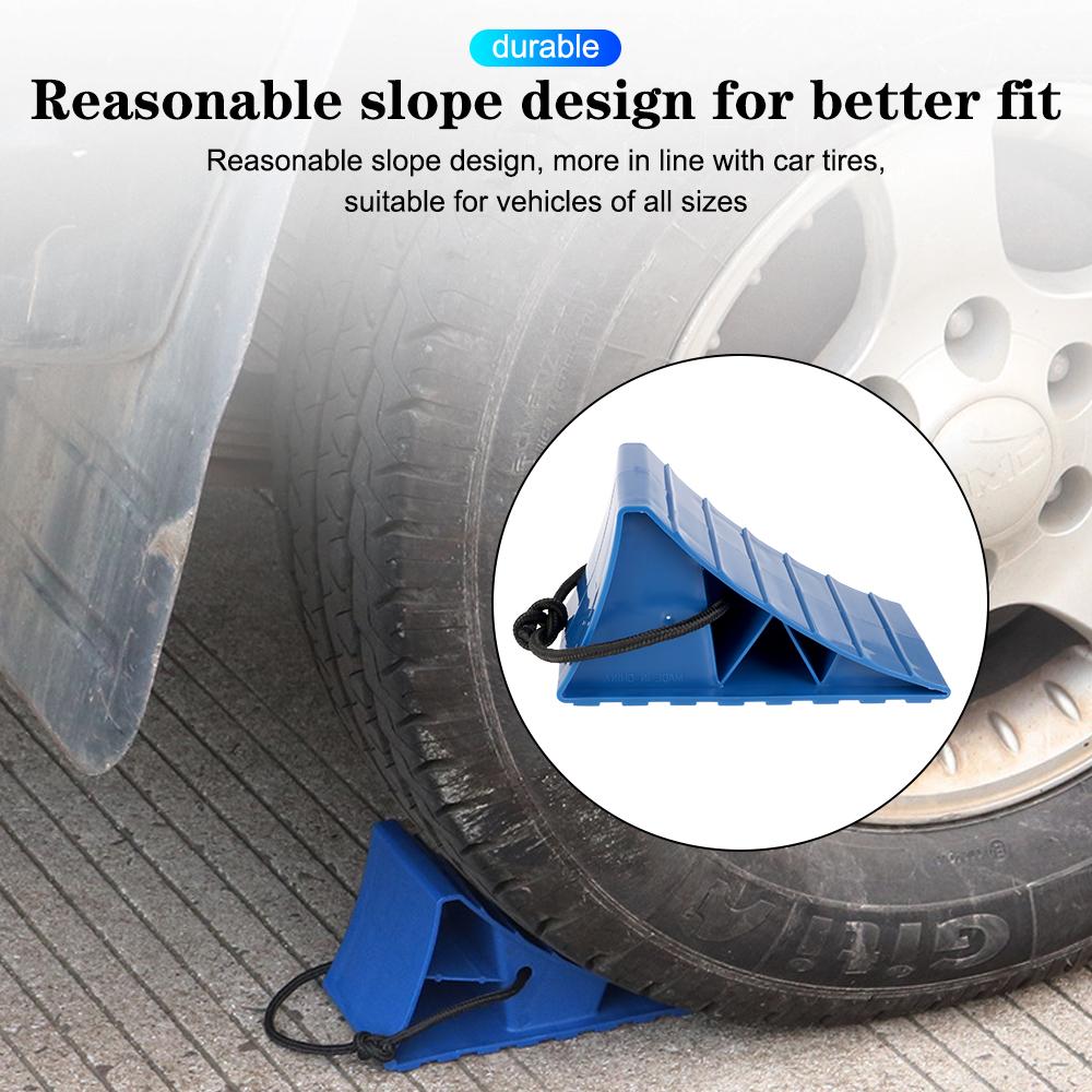 For RVs Trailers Trucks Prevents Rolling Away Portabe Chock Blocks Wheel Stoppers Anti-Slip Wheel Chocks for Cars Tire Stopper