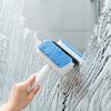 Bathroom Tile and Window Cleaning Brush with Double-Sided Glass Scraper and Squeegee.